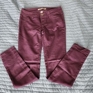 Purple skinny jeans